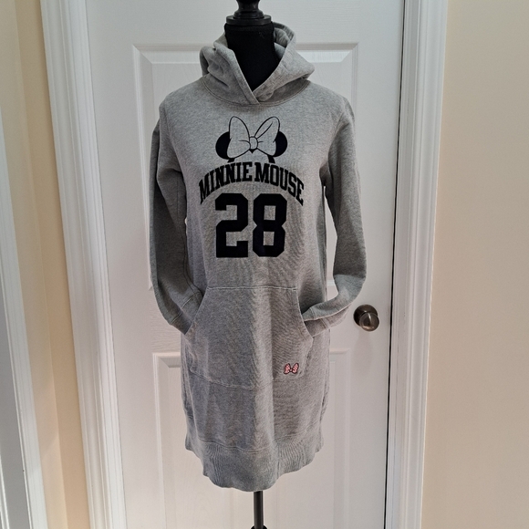 Uniqlo x Disney Minnie Mouse Sweatshirt Dress Women's Medium Hoodie Grey Tunic - Picture 7 of 12